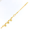 Contemporary Abstract Charm 22k Gold Bracelet