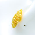 22k-gold-Gorgeous Dressy Flower Earrings 