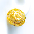 22k-gold-Radiant Dome Bead Earrings 
