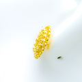 22k-gold-Majestic Dotted Flower Earrings 
