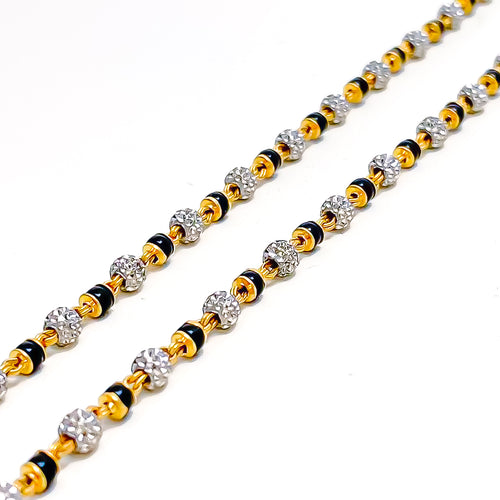 22k-gold-Gorgeous Two Tone Baby Bracelet