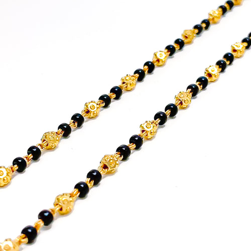 22k-gold-Delicate Dotted Orb Baby Bracelet