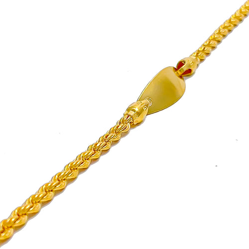 22k-gold-Elegant Twisted Baby Bracelet 