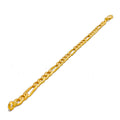 22k-gold-Palatial Alternating Baby Bracelet 