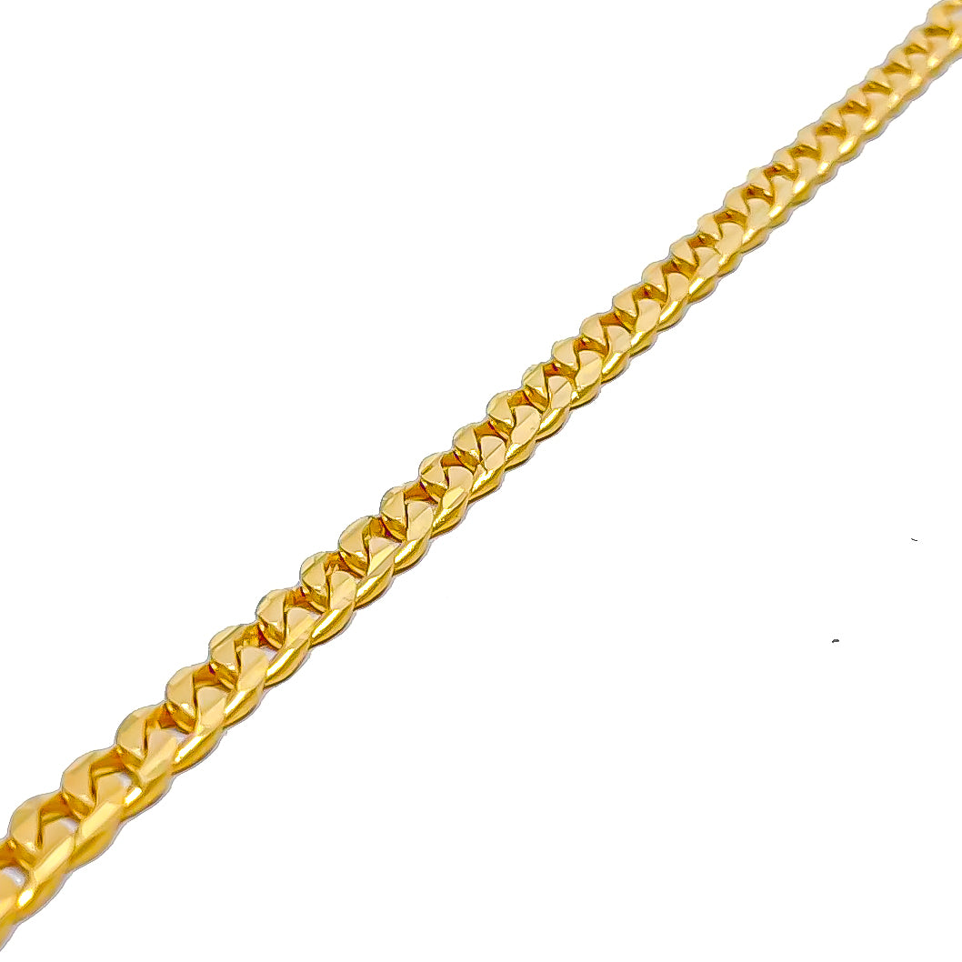Classy Unisex Dubai Cuban Link Chain Tennis Bracelet In 916 Hallmark 22K  Gold — Jisha Jewels