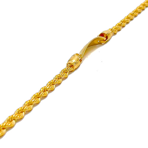 22k-gold-Bold Rope Nameplate Baby Bracelet 