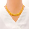 Trendy Interlinked Mesh Necklace Set