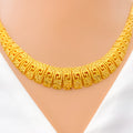 Trendy Interlinked Mesh Necklace Set