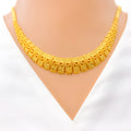 Trendy Interlinked Mesh Necklace Set