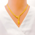 Delicate Dressy Asymmetrical Necklace Set