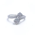 18k-gold-Attractive Sparkling Floral Diamond Ring 