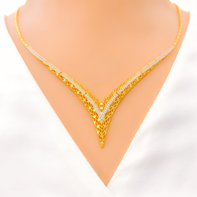 Golden Party V Shape neck set at Rs 1610/set in Mumbai | ID: 22432457633