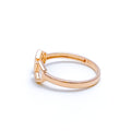18k-gold-Rose Gold Open Hexagon Diamond Ring 