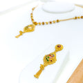 22k-gold-Vibrant Lavish Peacock Necklace Set 
