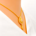 22k-gold-Opulent Tasteful Drop CZ Necklace 