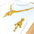 22k-gold-Delightful Beaded Three Chain Necklace Set 