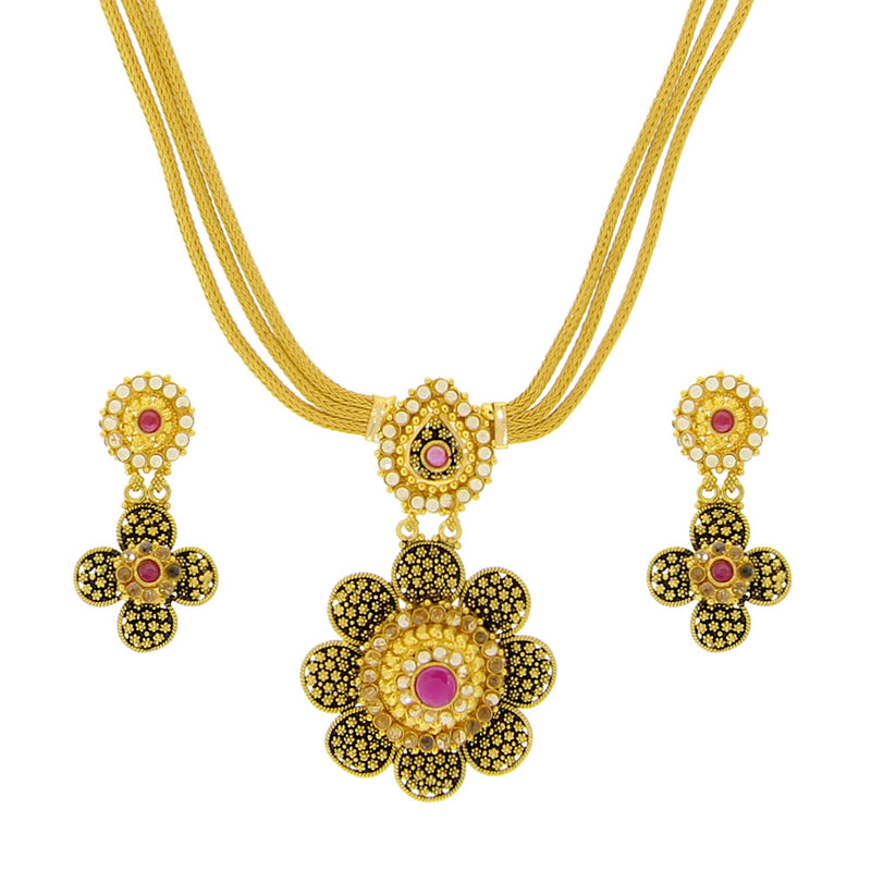 Parap and Ruby Necklace Set