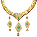 Emerald and Garnet Necklace Set