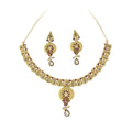 3 Piece Oxidized Kundan Necklace Set