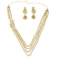 Long Oxidized Kundan Set