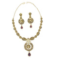 3 Piece Oxidized Kundan Necklace Set