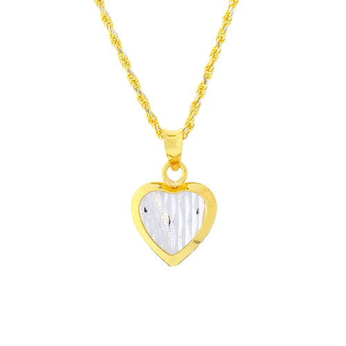 Petite Two-Tone Heart