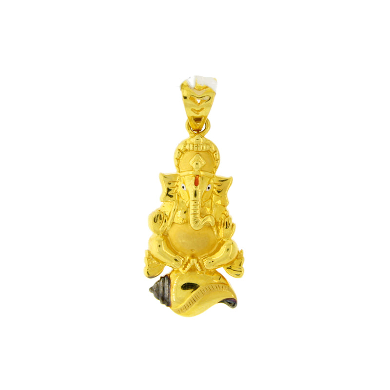 22K Ganesha Pendant