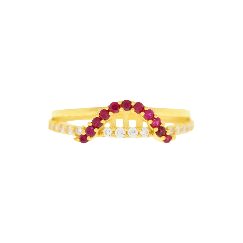 Ruby and CZ Ring