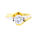 Modern Solitaire CZ Ring