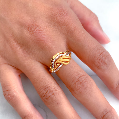 Lovely Two-Tone Matte Ring