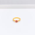 Simple Stone Flower Ring