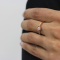 Solitaire Style Rose Gold Diamond Ring