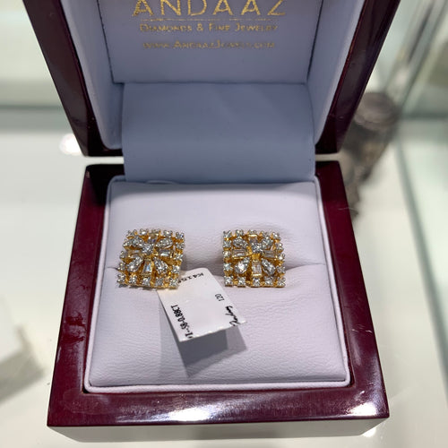 Square Diamond Earrings