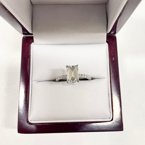 Custom - Emerald Cut Diamond Ring
