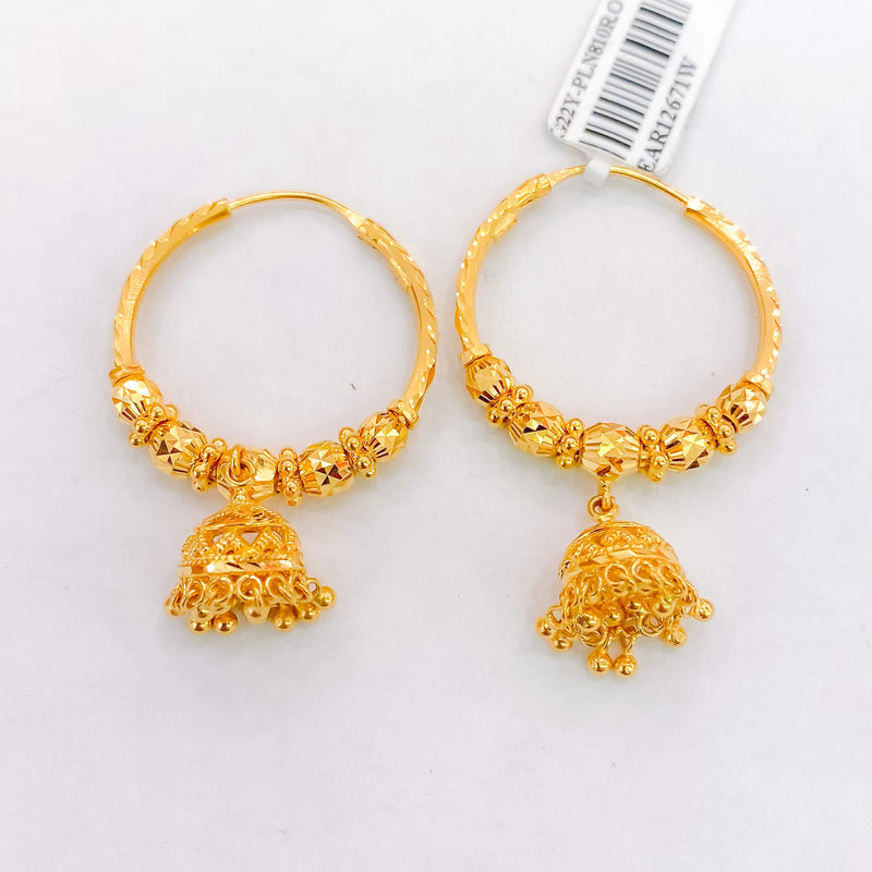 Classic hanging jhumkie Bali earrings