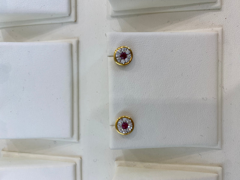 Fancy Diamond Tops W/ Accent Stone