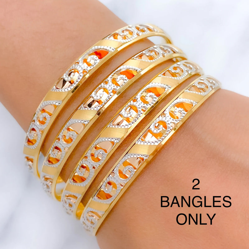 ETHEREAL GLISTENING SWIRL BANGLES
