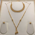 Exclusive Shiny Necklace 22k Gold Set w/Bracelet