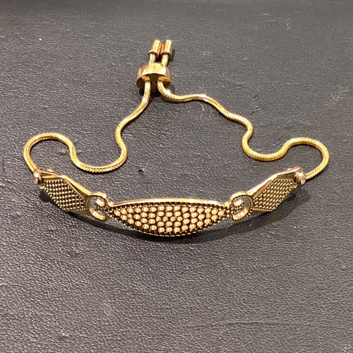 Two-Tone Bolo Bangle Bracelet