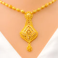 22k-gold-Exclusive Beaded Flower Necklace Set 